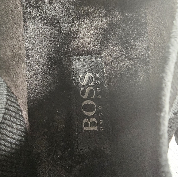 Hugo Boss Homium Slip-On Shoes Knitted Mules Comfort Flats Black Size Eur 41 NEW - Picture 12 of 13